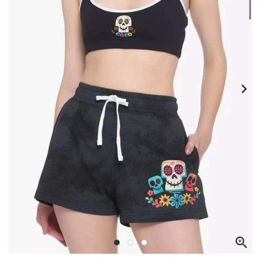 Disney Pixar Coco Sugar‎ Skull Lounge shorts new medium women's - Picture 2 of 8